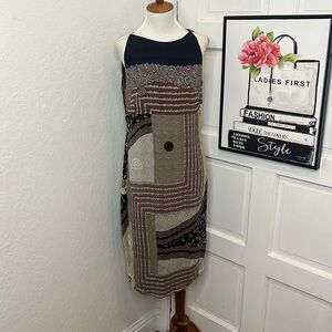 Vintage Susan Unger 100% Silk Midi Dress Size S